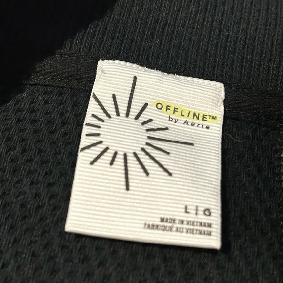 Aerie textured quarter zip sweatshirt - Picture 2 of 2